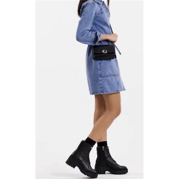 Coach Bandit Plaid-Print Leather Crossbody Bag - Picture 5 of 14